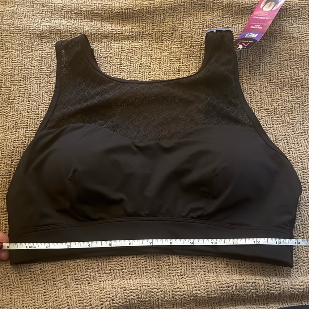 High Neck Bra with Mesh Design